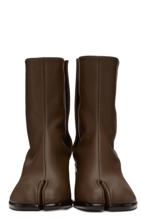 maison margiela tabi boots brown