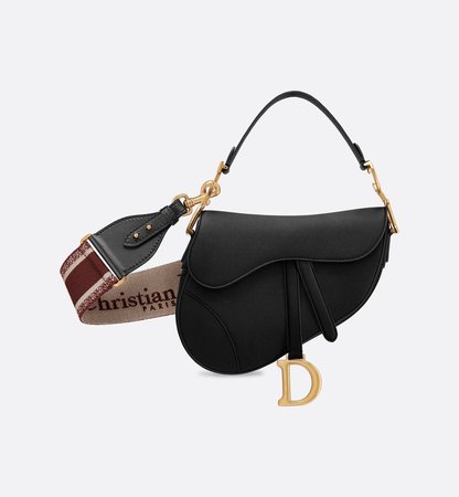 Saddle Bag Black Grained Calfskin - Bags - Women's Fashion | DIOR