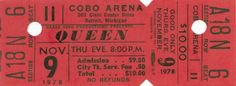 Queen ticket