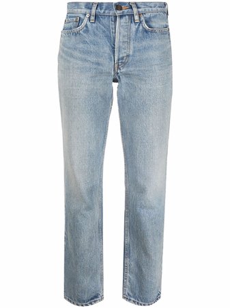 Saint Laurent washed cropped jeans - FARFETCH