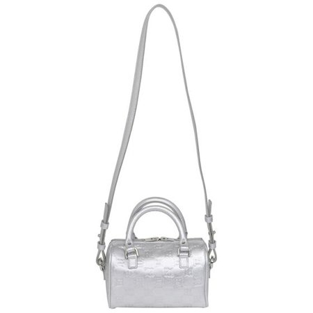 MISBHV MINI SILVER EMBROSSSED LEATHER BAG / SILVER