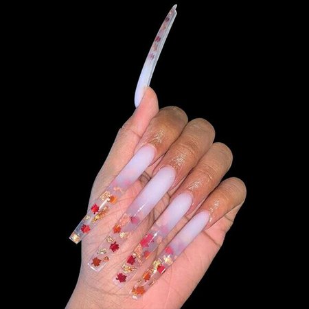 100pcs/bag Fake Nail Tips Clear/Natural False Fake Manicure Acrylic Gel DIY Salon Extra-Long Fingernail Manicure Set _ - AliExpress Mobile