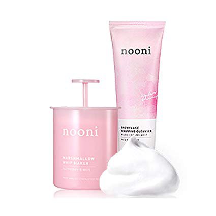Amazon.com: Nooni Snowflake Whipping Cleanser (all skin types) 150ml, Marshmallow Whip Maker SET / wash foamer / bubble maker: Beauty