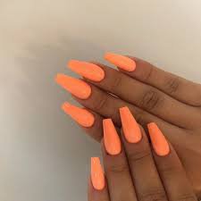 orange gel nails - Google Search