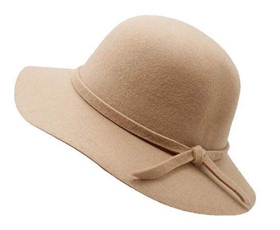 Amazon.com: Kids Girl's Vintage Dome Wool Felt Bowler Cap Floppy Hat Bow, Dark Red: Clothing