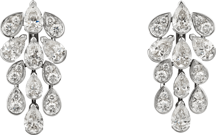 Pluie de Cartier earrings White gold, diamonds