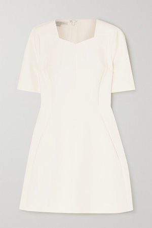 Wool-blend Twill Mini Dress - White