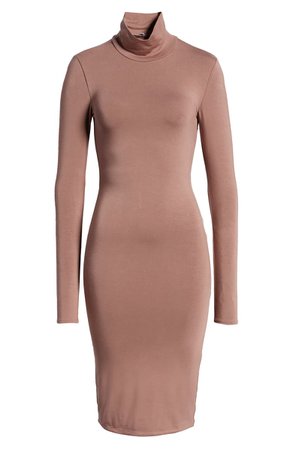 Good American Body-Con Turtleneck Long Sleeve Dress (Regular & Plus Size) | Nordstrom