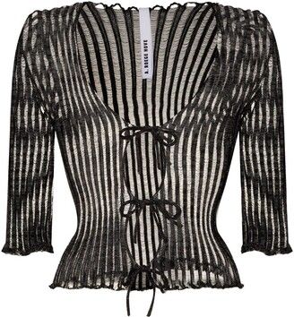 a. roege hove Patricia lace-up cardigan