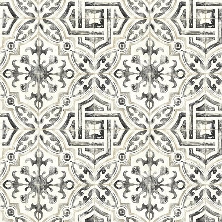Ebern Designs Sonoma Charcoal Spanish Tile Wallpaper & Reviews | Wayfair