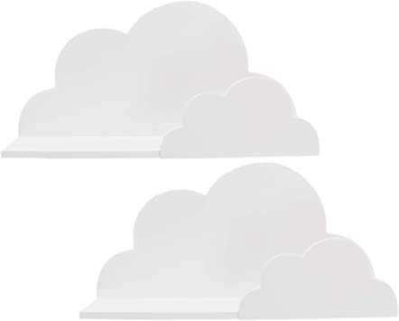 Carousel Home Gifts PACK of 2 Baby Nursery Child's Bedroom Playroom Cloud Shaped Floating Book Shelf | White Floating Shelves | 40 x 20 cm Children's Cloud Shelves For Nursery : Amazon.co.uk: Baby Products