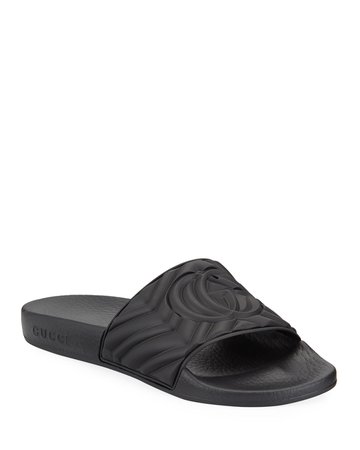 Gucci Flat Pursuit Rubber Sandals | Neiman Marcus