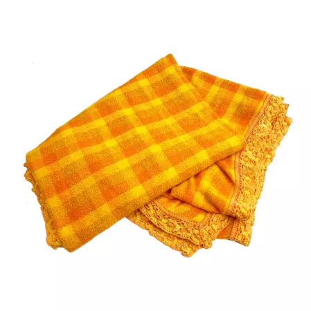 Mid-century 1970's Bright Orange Plaid Soft Throw Blanket - Etsy Australia