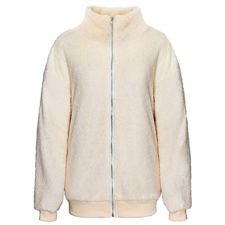 Amazon.com: MAKARTHY Women's Long Sleeve Fuzzy Sherpa Lightweight Fleece Jacket Full Zip Up Warm Winter Coat: Clothing