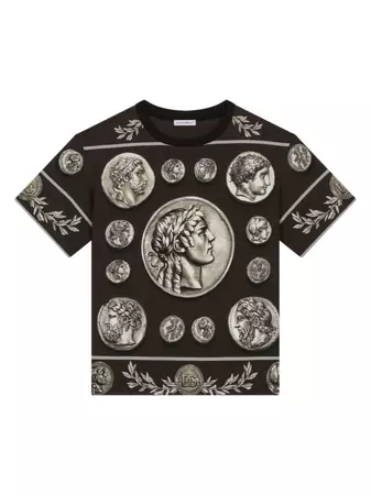 Dolce & Gabbana Kids coin-print Cotton T-shirt - Farfetch