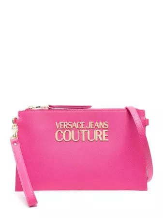 Versace Jeans Couture logo-plaque faux-leather Clutch Bag - Farfetch