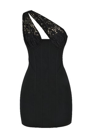 Clothing : Mini Dresses : 'Lily' Black Cutout Mini Dress