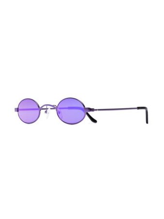 Roberi & Fraud Purple Doris Oval Sunglasses DORISPURPLE | Farfetch