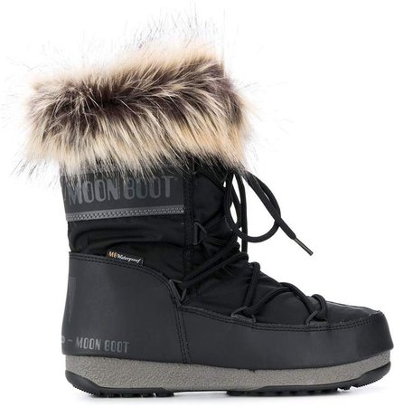 faux-fur trim moon boots