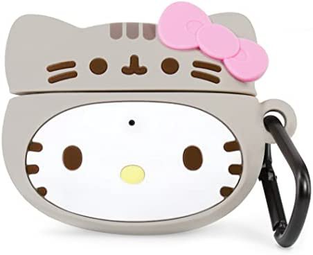 Amazon.com: iFace Hello Kitty ♡ Pusheen Limited Edition Collaboration Silicone Protective Cover Designed for AirPods Pro [Cute Character Case] [Carabiner Keychain Clip Included] [Wireless Charging Compatible] : Electronics