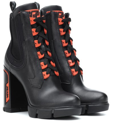 Leather Ankle Boots - Prada | mytheresa.com