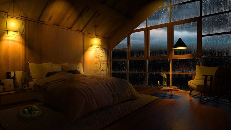 Bedroom Rainy night