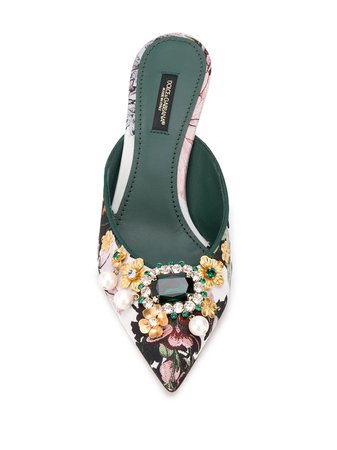 Dolce & Gabbana jewel-appliquéd Jacquard Mules - Farfetch