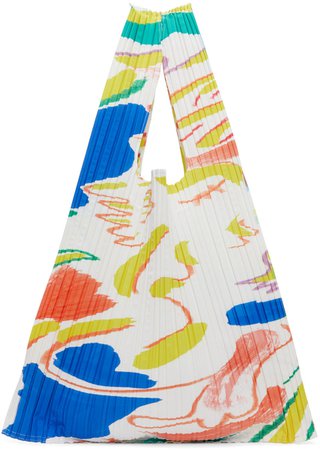 Pleats Please Issey Miyake: Multicolor Playing Pleats Tote | SSENSE