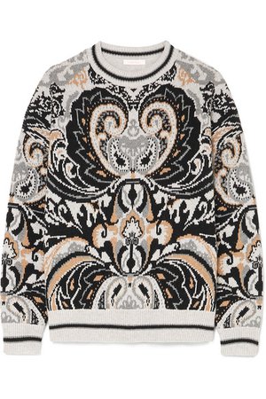 See By Chloé | Intarsia wool-blend sweater | NET-A-PORTER.COM