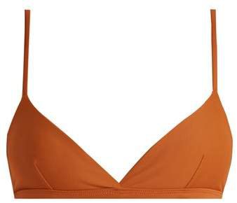 Matteau - The Tri Crop Triangle Bikini Top - Womens - Orange