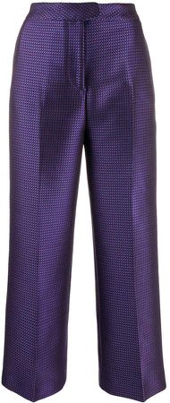 micro pattern tailored trousers