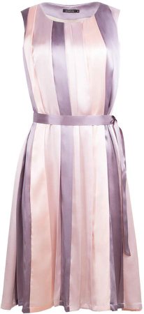 Shopyte - Pink & Purple Striped Silk Dress 2