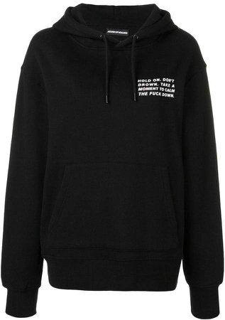 slogan print hoodie