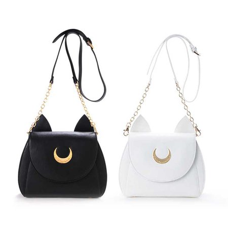 White/Black Sailor Moon Luna/Artemis Shoulder Bag on Storenvy