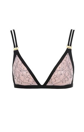 Intimates : 'Salerna' Black + Pink Bandage Lace Bra