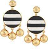 Amazon.com: Kate Spade New York Women's Set Sail Drop Earrings, Black/White, One Size: Clothing