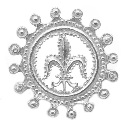Fleur-De-Lys Lily pewter badge 1450