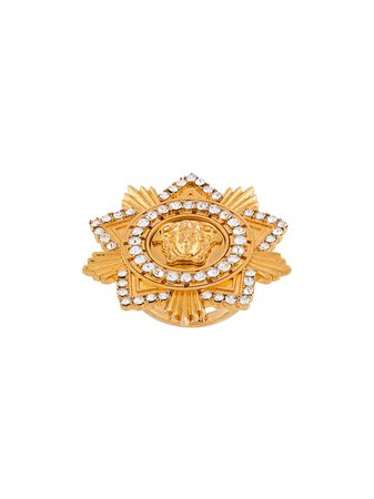 Versace Medusa Star Crystal-Embellished Ring Ss20 | Farfetch.com