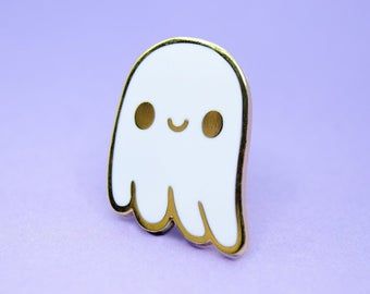 Ghost Enamel Pin-Ghost Pin-See You In Hell Pin-Halloween | Etsy