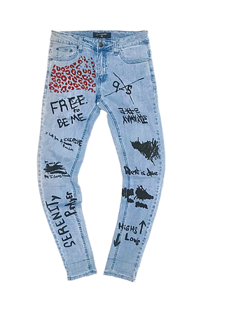 liberated written jeans denim