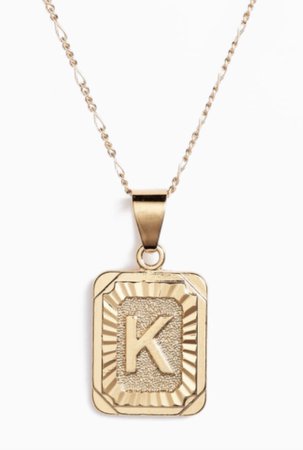 bracha initial pendant necklace k letter gold
