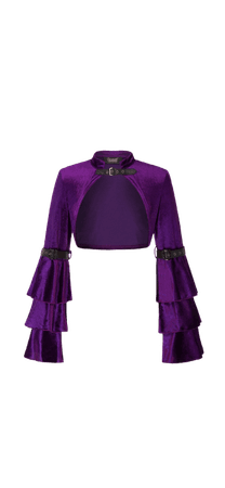 purple cropped blazer