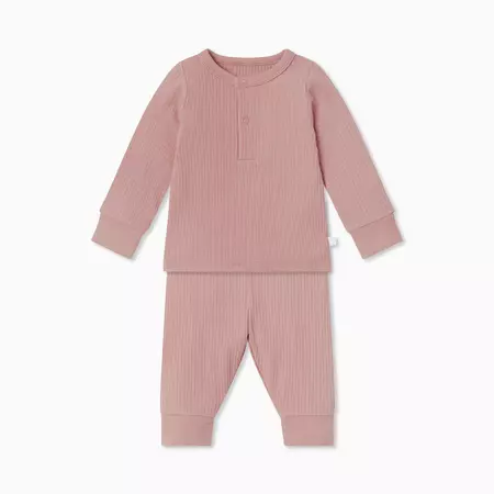 Ribbed Baby Pyjama Set | Bamboo Baby Clothes | Baby Mori