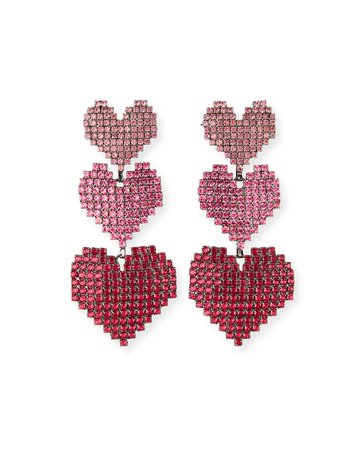 Valentina triple heart earrings by Elizabeth Cole