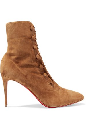 Christian Louboutin | French Tutu 85 suede ankle boots | NET-A-PORTER.COM