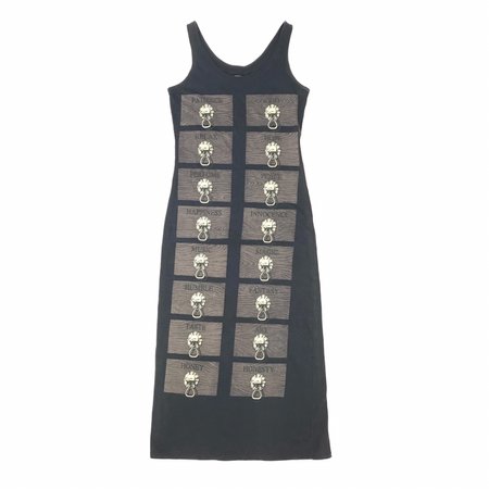 moschino midi dress with ‘labelled drawers’ design