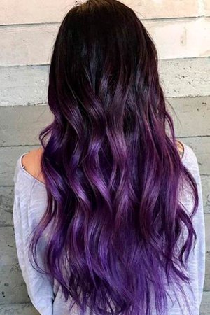 Brown and Purple Hair