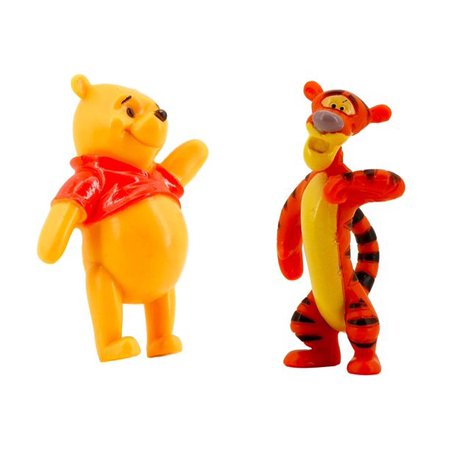 Winnie the Pooh and Tigger Figurine, Toy, Cake Topper (2 Pack, 1 of each - 3 in, Plastic Resin) Birthday Cakes, Muffins, Party Favors, Decor - Walmart.com - Walmart.com