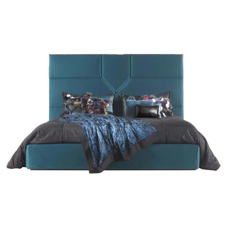Springs Bed in Fabric with Nickel Frame by Roberto Cavalli Home Interiors For Sale at 1stDibs