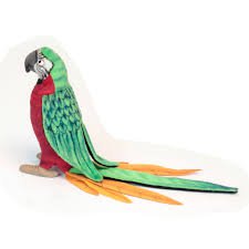 green parrot plush